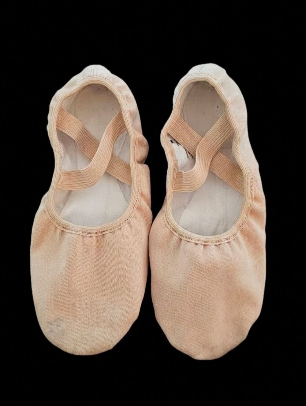 Stelle Pink Stretch Canvas Split-Sole Ballet Shoes - Women’s Size 6 Wide (6MW)